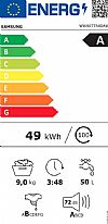 Samsung WW90T554DAW/S6 Πλυντήριο ρούχων ατμού 9kg 