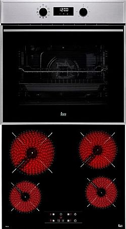 Teka HSB 644 inox + TT 6415 εντοιχιζόμενος φούρνος + εστία 
