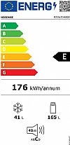 Hisense RT267D4ADE Δίπορτο ψυγείο 206Lt Inox