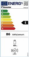 Inventor MP862SΕ Μονόπορτο ψυγείο 93lt Inox