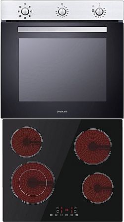 Davoline BXA 608 IX + BVC6005 Σετ ανεξάρτητος φούρνος + αυτόνομη εστία 