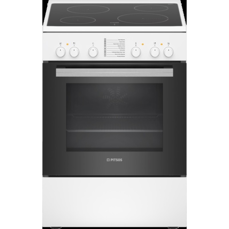 Pitsos PHC009120 κουζίνα με Κεραμική Εστία λευκή