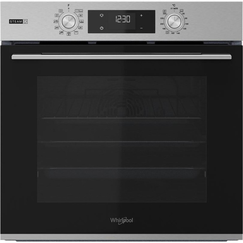 Whirlpool OMSK58HU1SX ανεξάρτητος φούρνος inox 71lt  A+ με Τηλεσκοπικό μηχανισμό