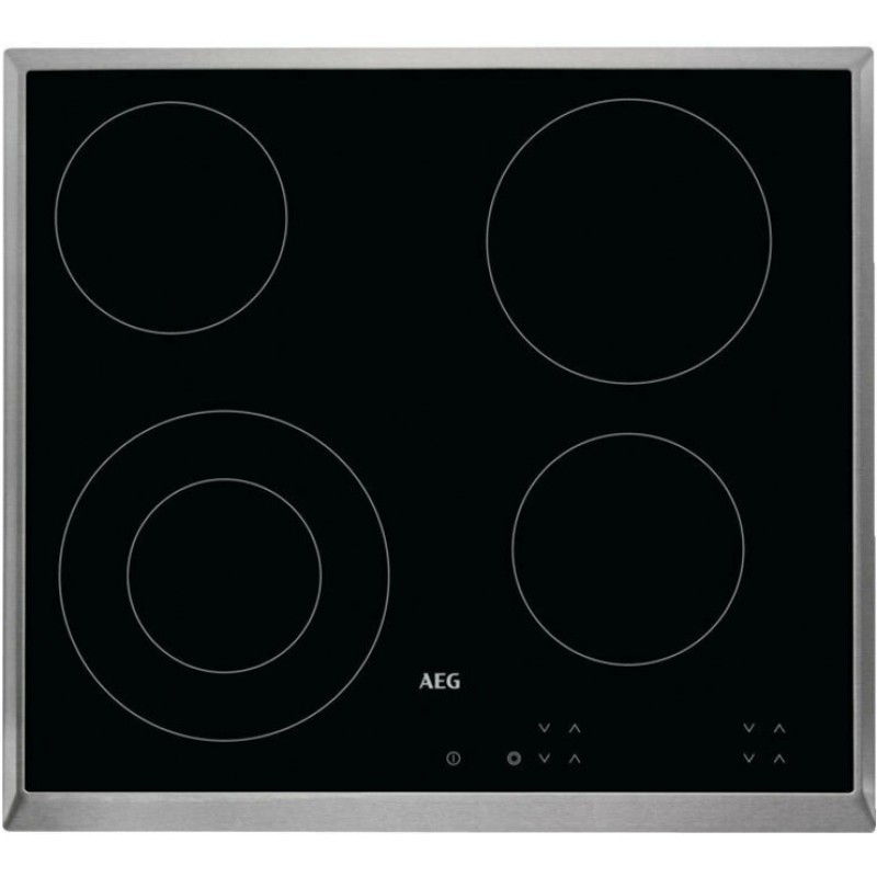 AEG HK624010XB αυτόνομη κεραμική εστία Ιnox πλαίσιο