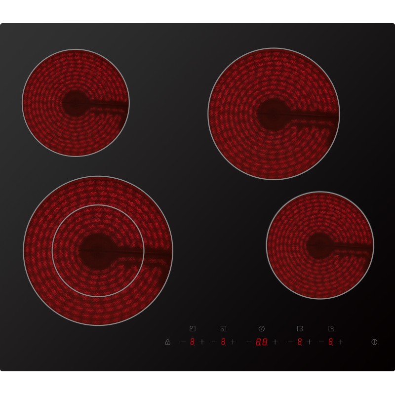 Eskimo ES HB41DUALFR αυτόνομη κεραμική εστία 60cm Inox