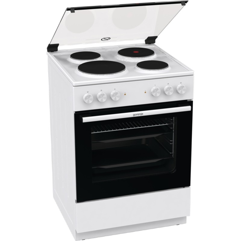 Gorenje GE6A40WB Ηλεκτρική Κουζίνα 71lt Εμαγιέ Εστίες Λευκή