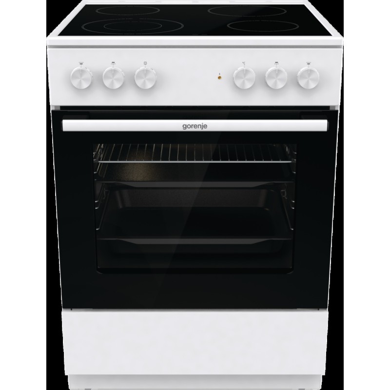 Gorenje GEC6A41WC Κουζίνα με κεραμικές εστίες 71lt Λευκή 