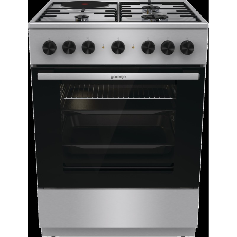 Gorenje GK6B42XD Κουζίνα 71lt με Εστίες Αερίου & Ρεύματος Inox
