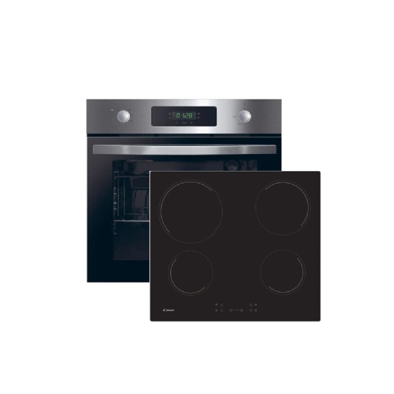 Candy F IDCP X625 L + CH64CCB/4U2 Inox Φούρνος & Κεραμική Εστία Set Εντοιχισμού