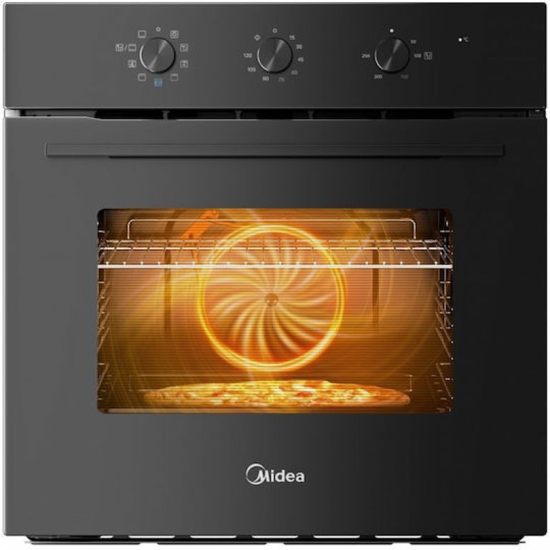 Midea MBO65M80M1-BK Φούρνος Ηλεκτρικός Άνω Πάγκου 70lt